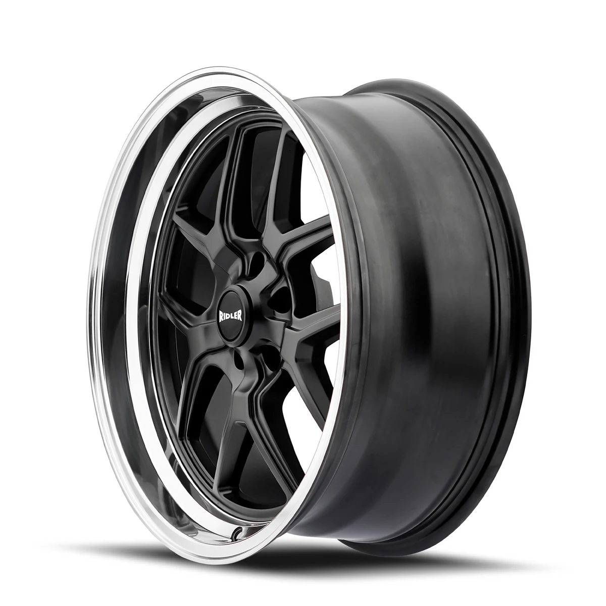 Ridler 610 Matte Black Polished 17 Inch Wheels