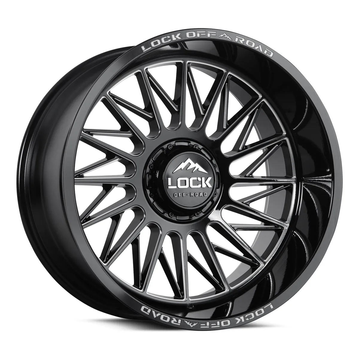 Assault Lock Extreme Gloss Black Milling Rims 20x10 6X135/6X139.7 ET-18
