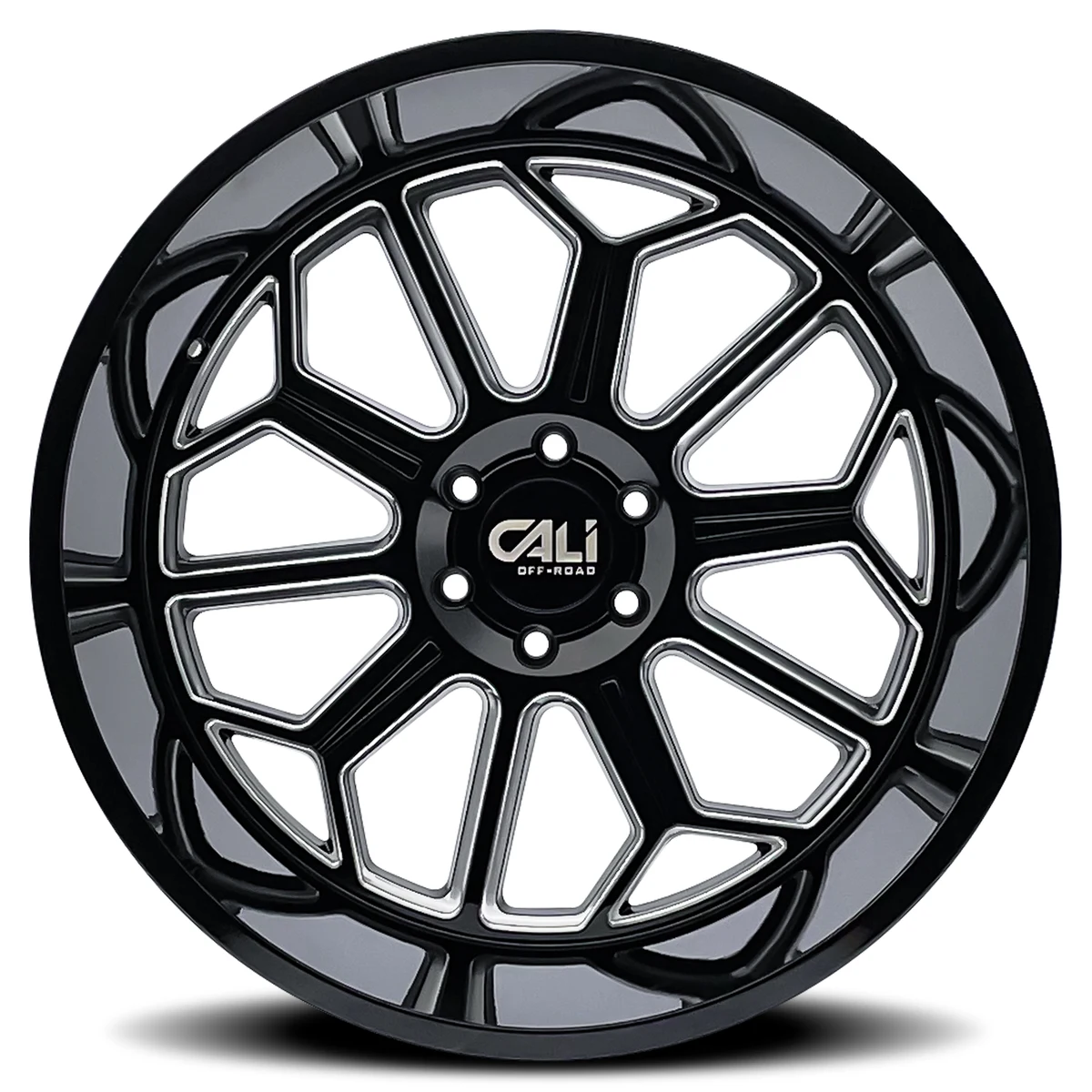 24 Inch Gloss Black Milled 8 Lug Chevy Rims 9117-24478BM