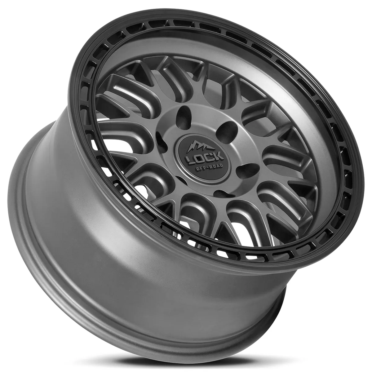 17 Inch Matte Grey With Matte Black Ring 6 Lug Rims ONYX-7969MGMBR