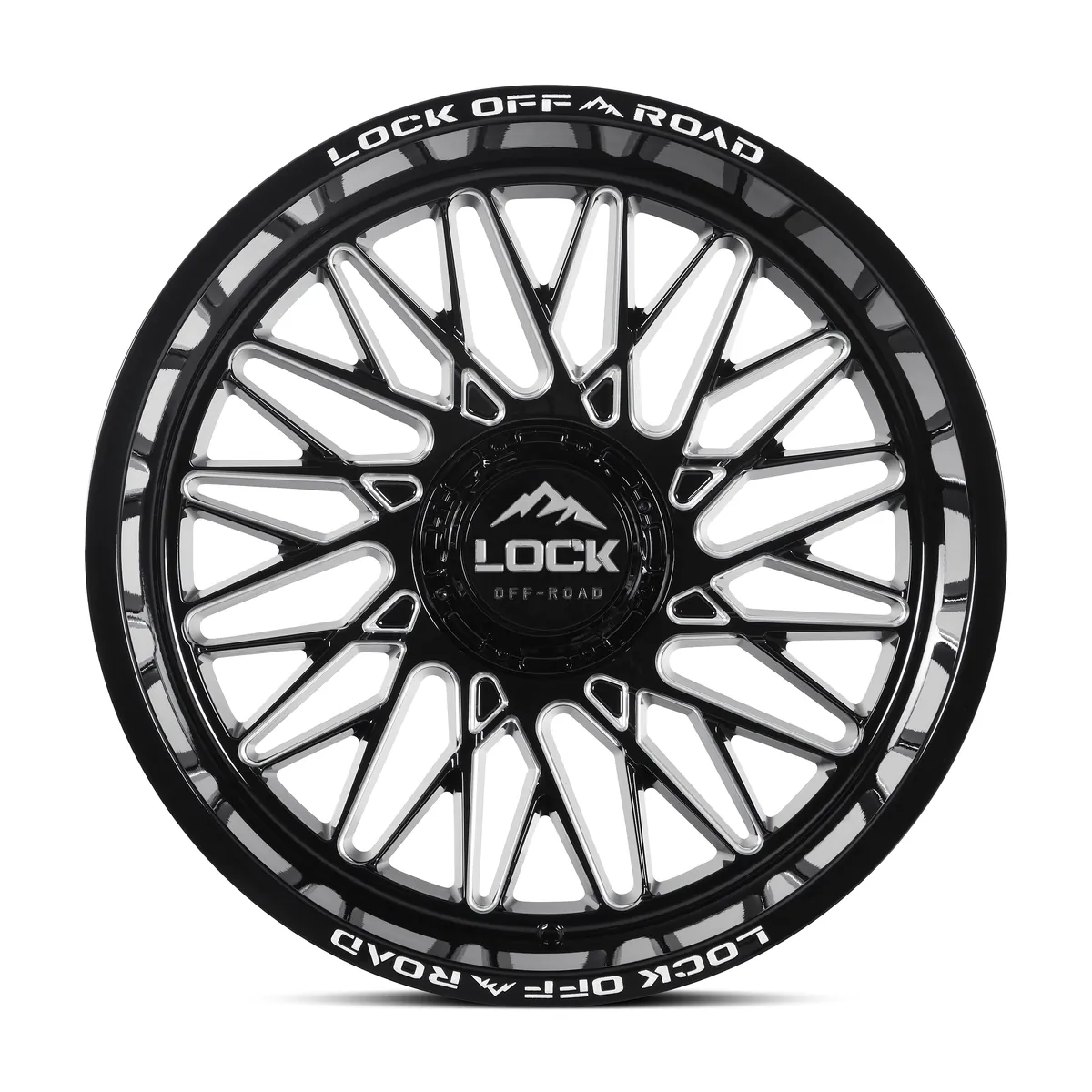 Lock Off-Road Bandit Lock Extreme Gloss Black Milling Wheel