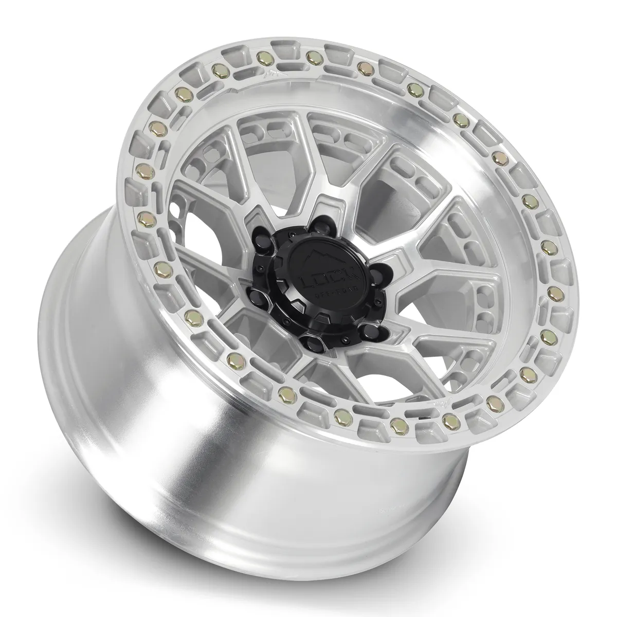 17 Inch Machined With Clear Coat 5 Lug Jeep Rims COMMANDO-7957MC