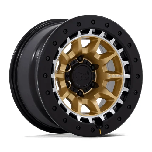 17x8.5 BR016 TUSK MATTE GOLD W/ MACHINED RING Wheels 5x127 Bolt Pattern ET-10 17x8.5 BR016 TUSK MATTE GOLD W/ MACHINED RING Wheels 5x127 Bolt Pattern ET-10