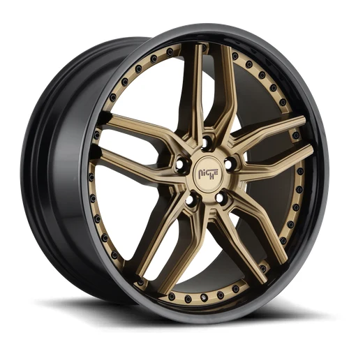 NICHE 1PC M195 METHOS Wheels MATTE BRONZE BLACK BEAD RING 20x10.5 Rims 5x115mm ET+20mm 20x10.5 M195 METHOS MATTE BRONZE BLACK BEAD RING Wheels 5x115 Bolt Pattern ET20