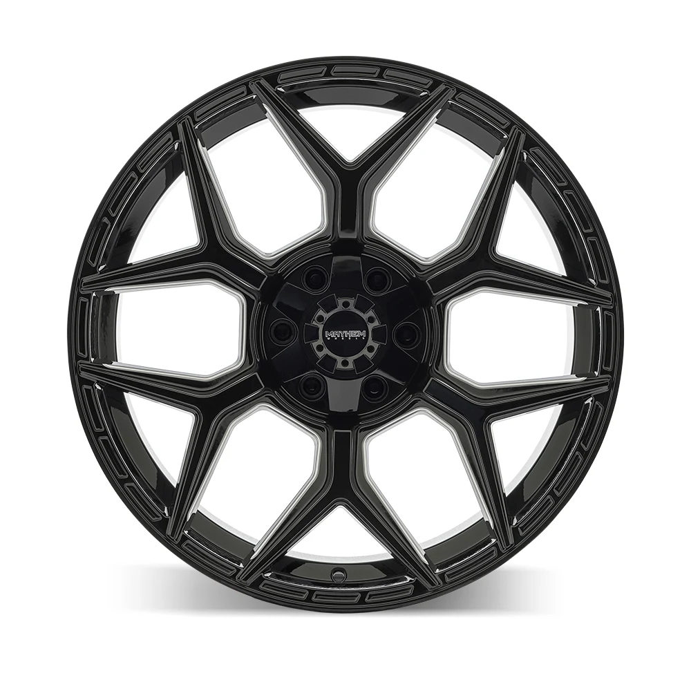 Vanquish Gloss Black Milled Rims for Jeep Wrangler, Jeep Grand Cherokee, Jeep Gladiator