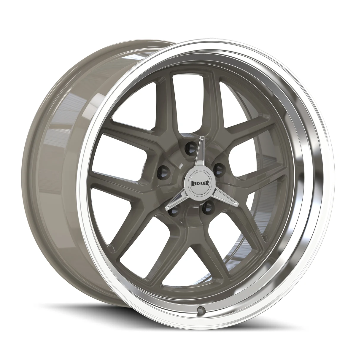 610 Gloss Grey Polished Rims 17x8 5x120.65 ET0