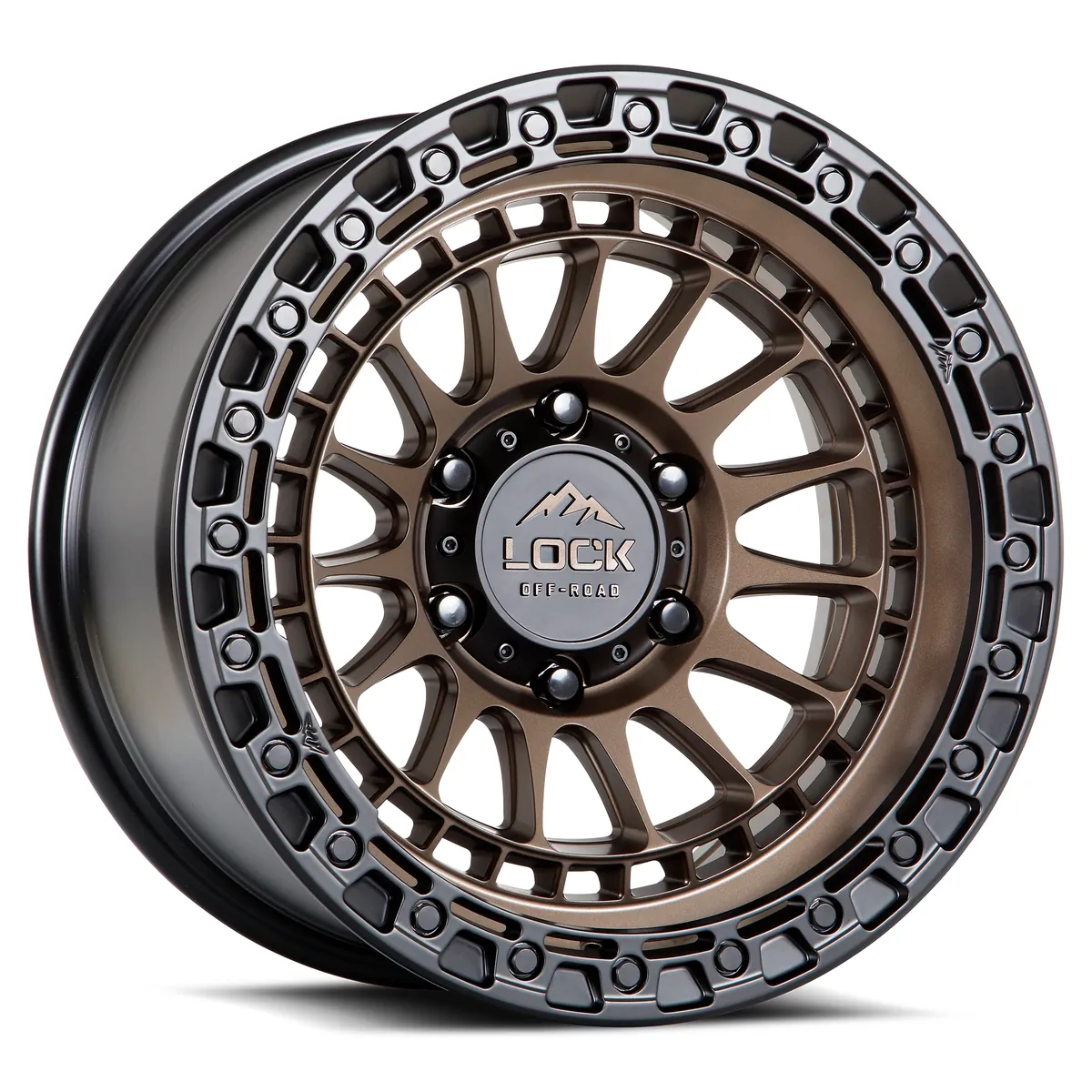 Mojave Matte Bronze With Matte Black Ring Rims for Toyota Tacoma, Toyota 4Runner, Chevy Silverado
