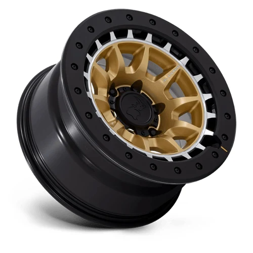 BR016 TUSK MATTE GOLD W/ MACHINED RING Rims for Jeep Wrangler, Jeep Grand Cherokee, Jeep Gladiator