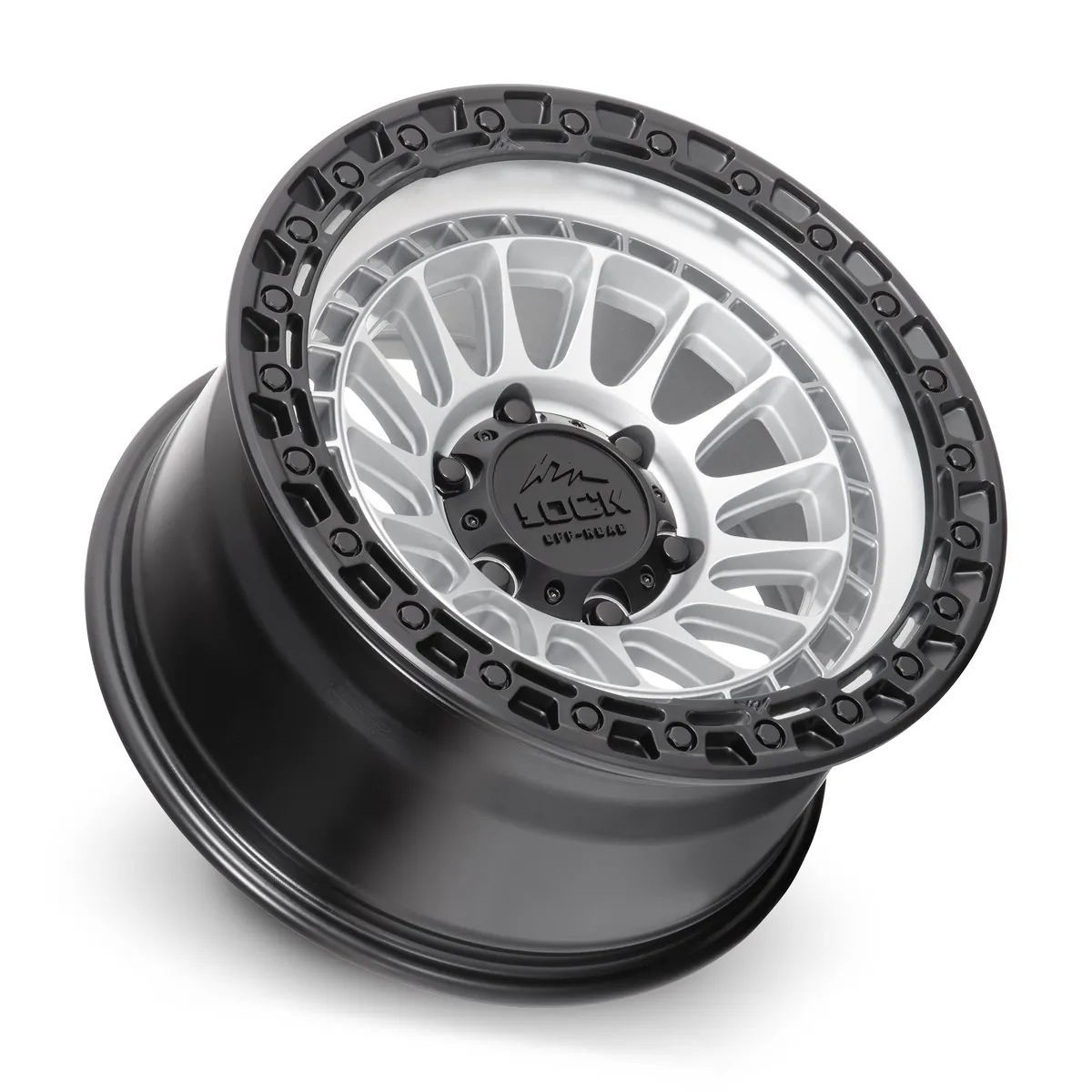 17 Inch Matte Silver With Matte Black Ring 6 Lug Rims MOJAVE-78569MSMBR