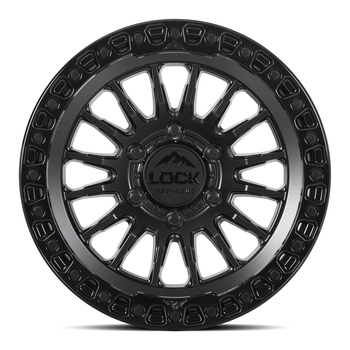 Lock Off-Road Grit Matte Black With Gloss Black Ring Wheel