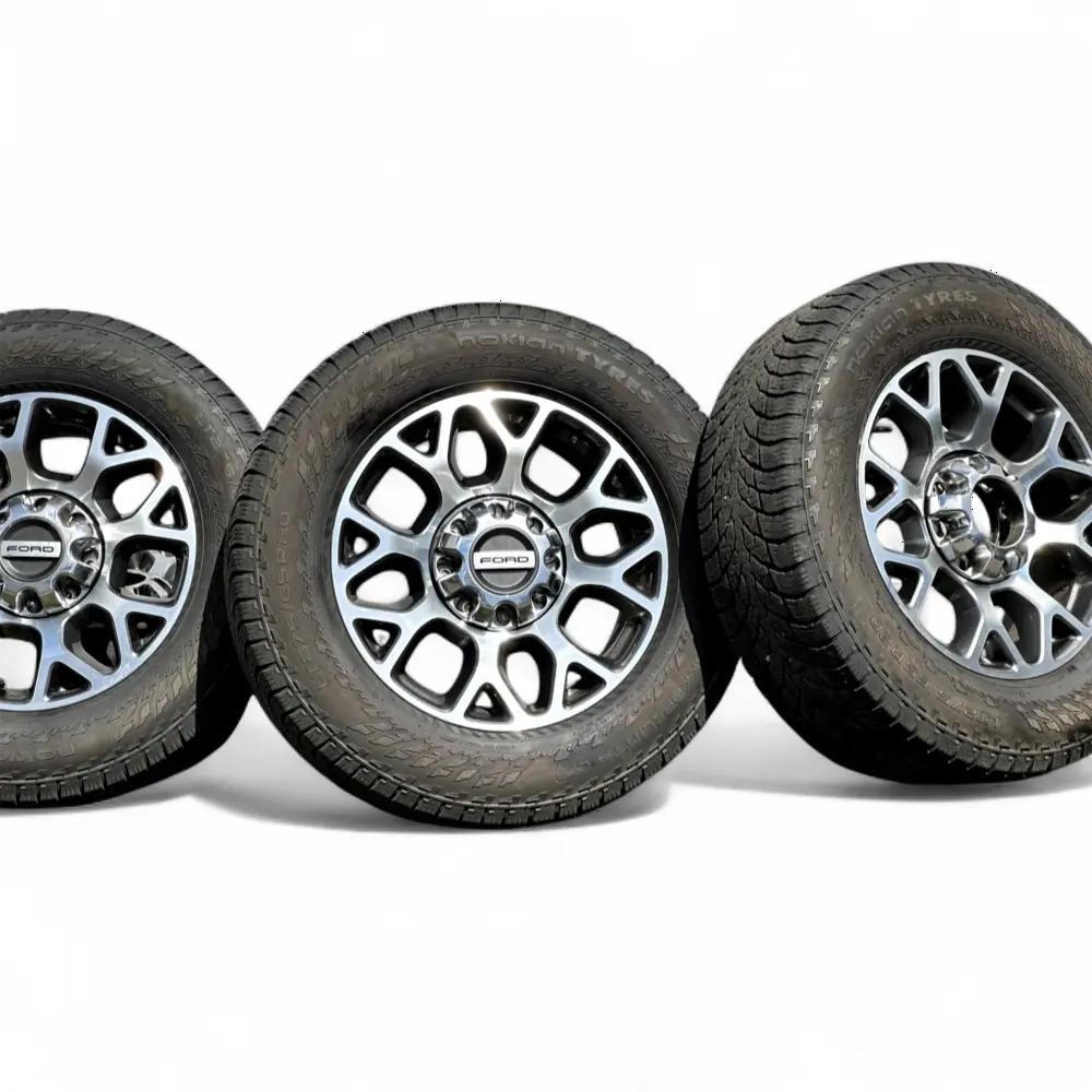 Ford + Nokian Ford 8 Y-Spoke Dark Grey Machined 20x8.0 Wheels 8x170 Rims with Nokian Hakkapeliitta LT3 275/65R20 Tires Wheel & Tire Package - View 4