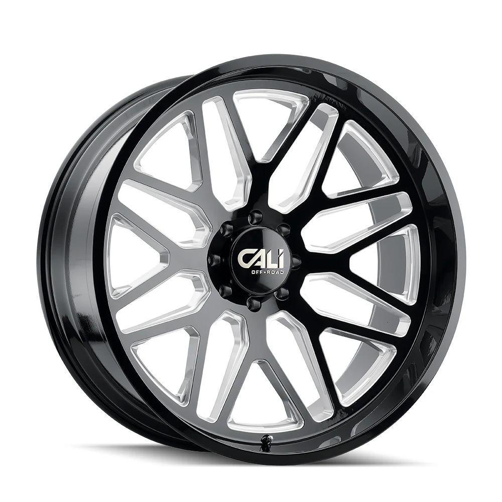 Cali Offroad Invader Gloss Black/Milled Spokes Wheel