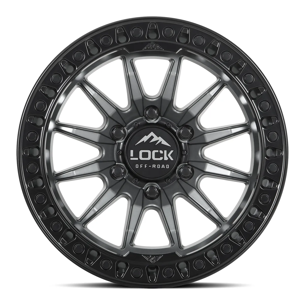 Lock Off-Road Trail Matte Grey With Matte Black Ring Wheel