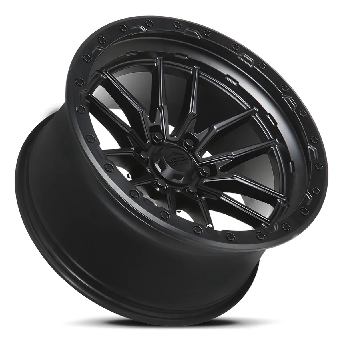 17 Inch Matte Black With Matte Black Ring 6 Lug Rims KRAWLER-7969MB