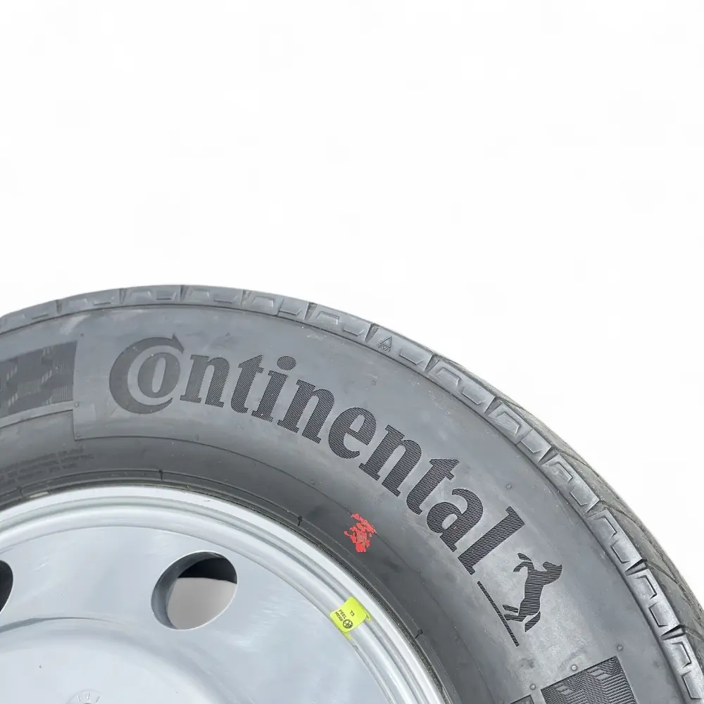 Ford + Continental Ford 8 Hole Polished 19.5x6 Wheels 10x225 Rims with Continental Conti HSR 5 225/70R19.5 Tires Wheel & Tire Package - View 4