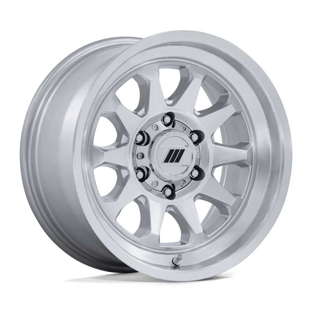 Pro Comp Alloys PA203 BEACON GLOSS SILVER W/ MACHINED FACE 17 Inch Wheels
