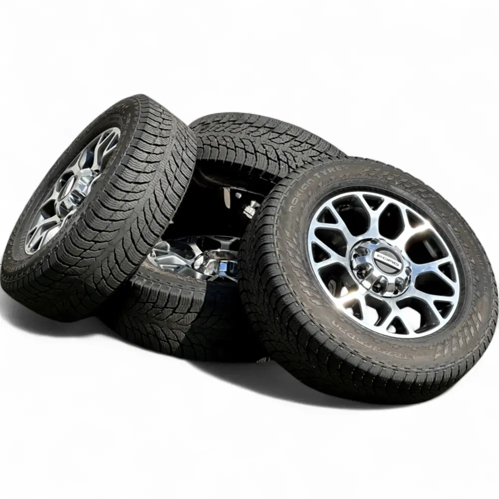 Ford + Nokian Ford 8 Y-Spoke Dark Grey Machined 20x8.0 Wheels 8x170 Rims with Nokian Hakkapeliitta LT3 275/65R20 Tires Wheel & Tire Package - View 3