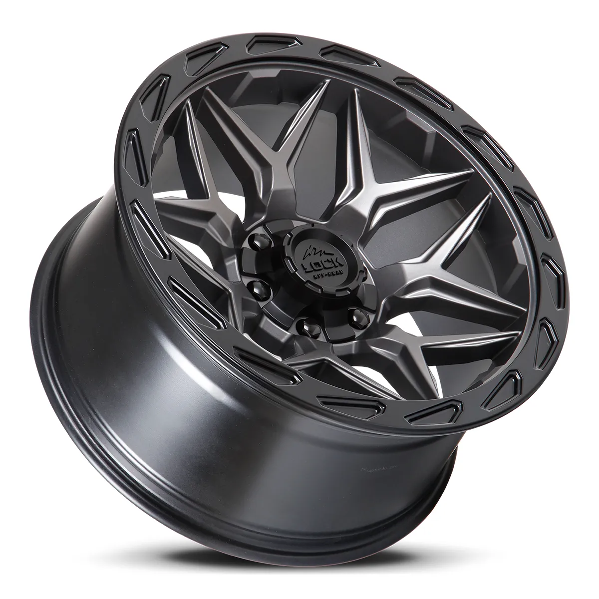 17 Inch Matte Grey With Matte Black Ring 5X1275X1397 Rims MATRIX-7921MGMBR