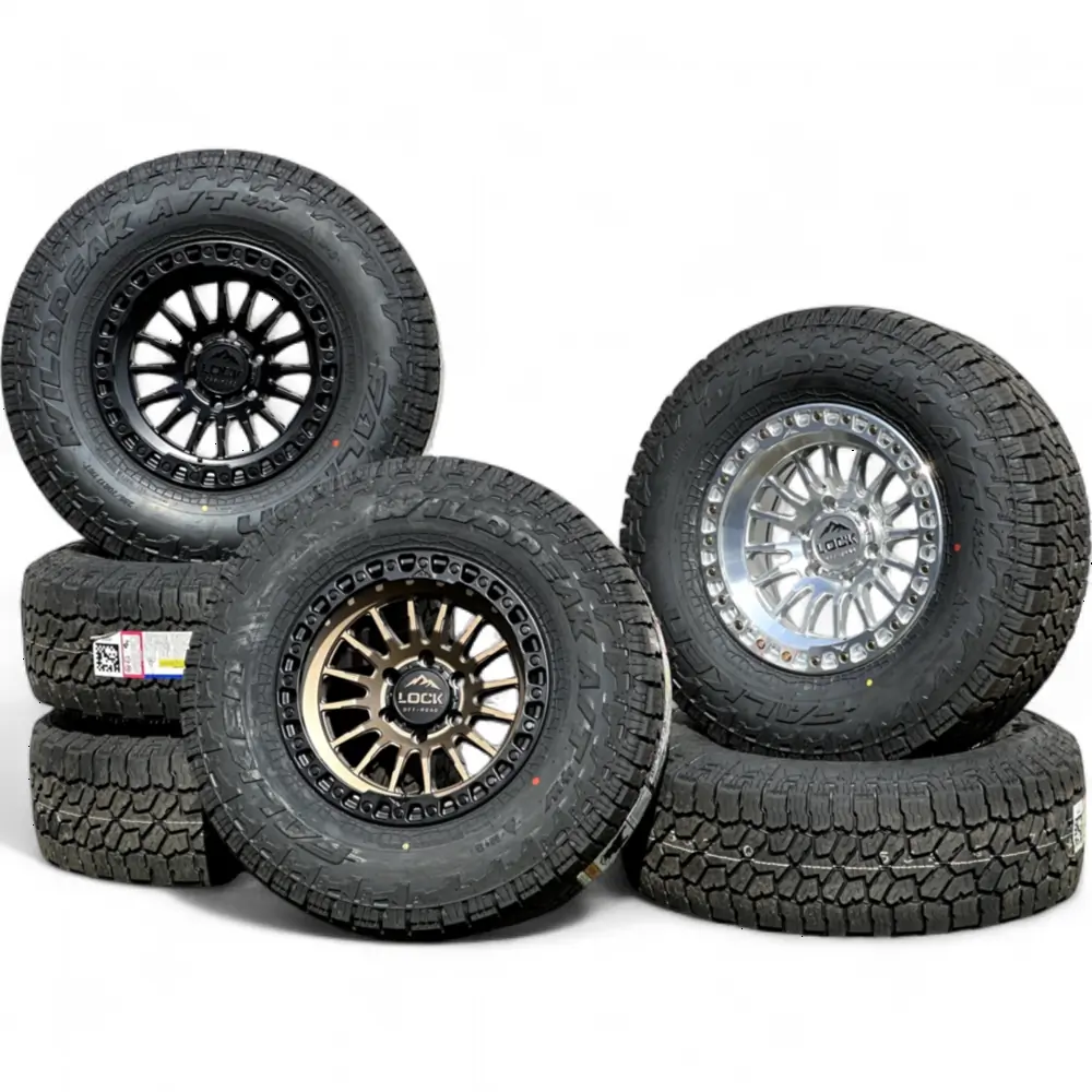 Lock Off-Road + Falken LOCK OFF-ROAD GRIT Matte Bronze W Matte Black Ring 17x9.0 Wheels 6x135 Rims with Falken Wildpeak A/T4W 285/70R17 Tires Wheel & Tire Package - View 4