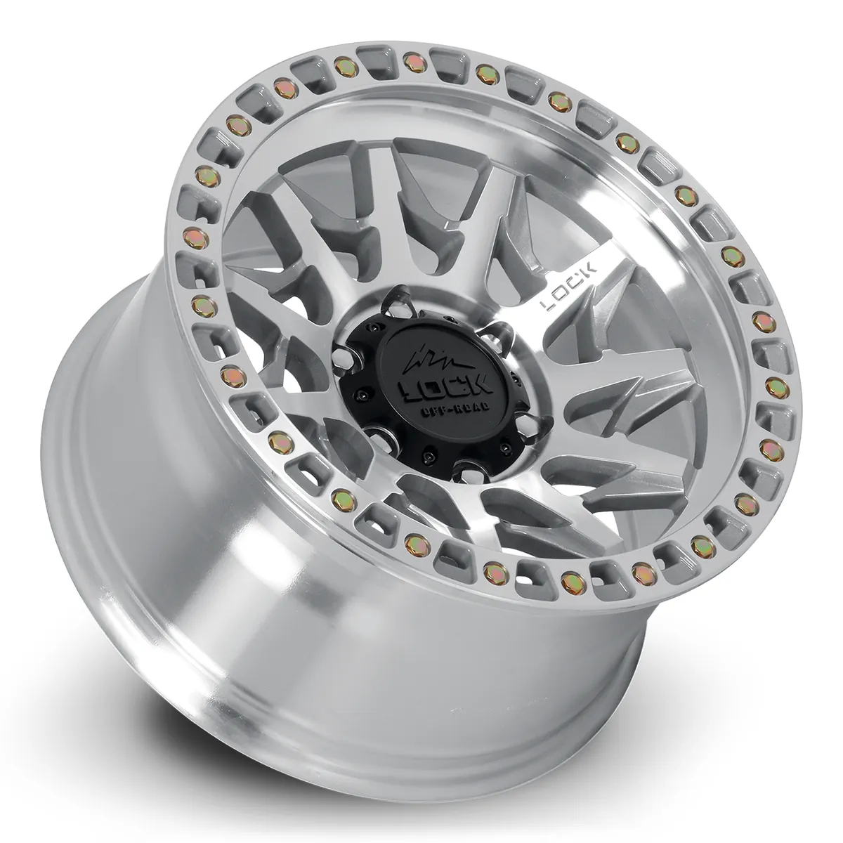 17 Inch Machined With Clear Coat 6 Lug Rims LUNATIC-7969MC