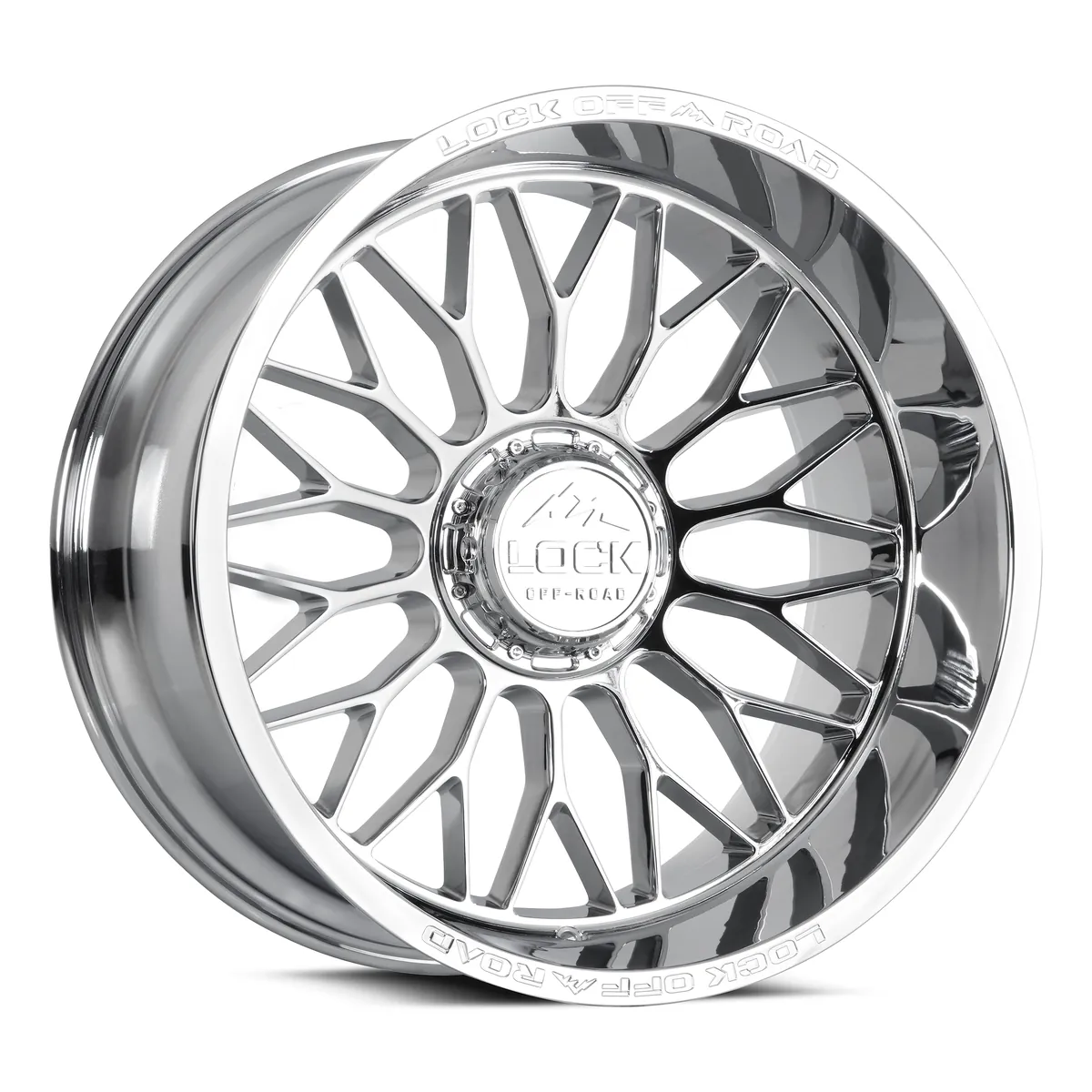Rampage Lock Extreme Chrome Rims 22x12 5X127/5X139.7 ET-44