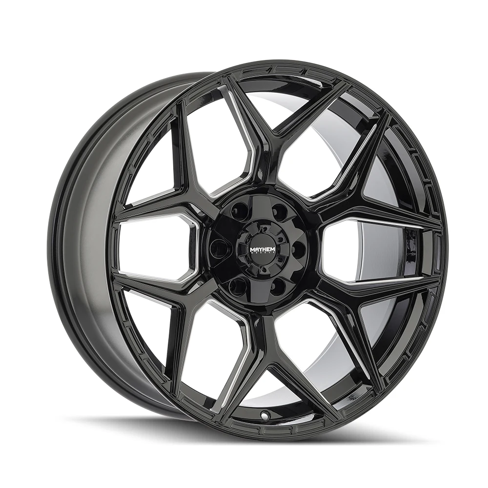 Mayhem Vanquish Gloss Black Milled Wheel