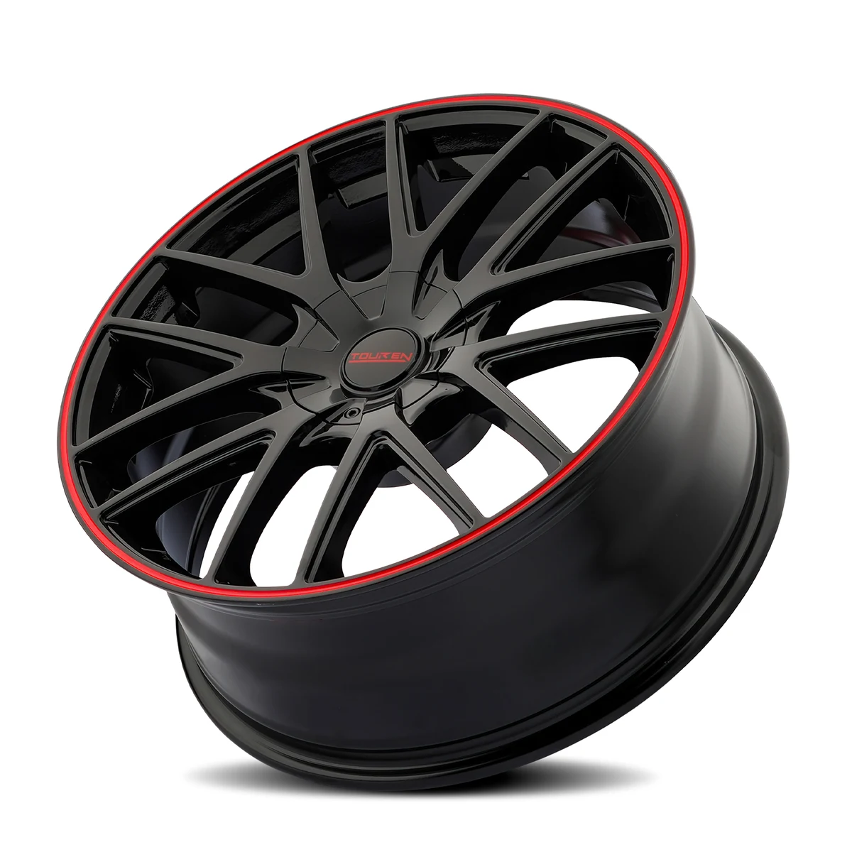 Tr60 Gloss Black With Red Ring Rims 18x8 5x100 ET40
