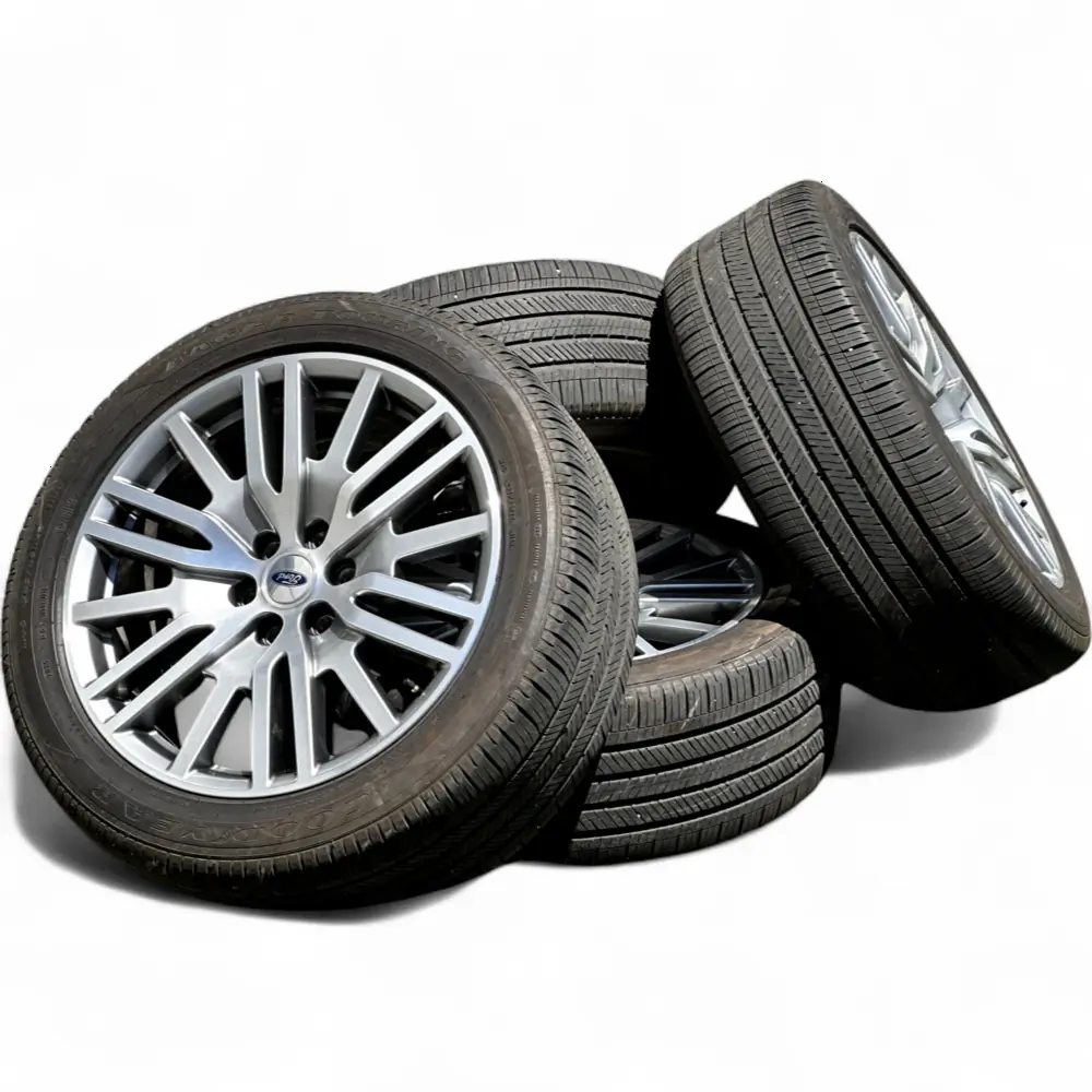 Ford + Goodyear Ford 18 Spoke Silver Machined 22x9.5 Wheels 6x135 Rims with Goodyear Eagle Touring 285/45R22 Tires Wheel & Tire Package - View 5