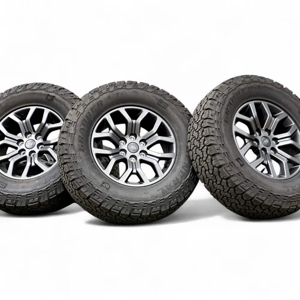 Ford + General Ford Tremor Charcoal Grey 18x7.5 Wheels 6x135 Rims with General Grabber A/TX 275/70R18 Tires Wheel & Tire Package - View 6