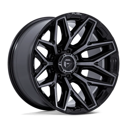 Fuel 1PC FLUX GLOSS BLACK BRUSH FC GRAY DDDT Wheel