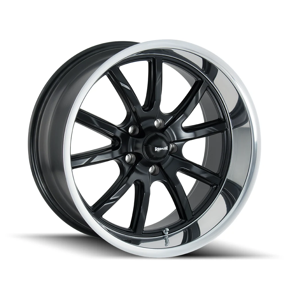 Ridler 650 Matte Black Polished Wheel Ridler 650 Matte Black Polished Wheel