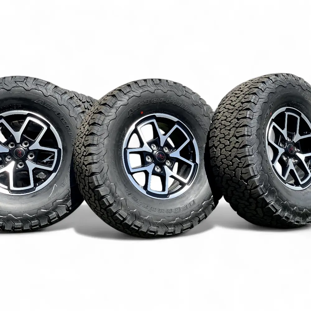 Jeep + BFGoodrich Jeep 10 Spoke Black Machined 17x7.5 Wheels 5x127 Rims with BFGoodrich All-Terrain T/A KO2 315/70R17 Tires Wheel & Tire Package - View 6