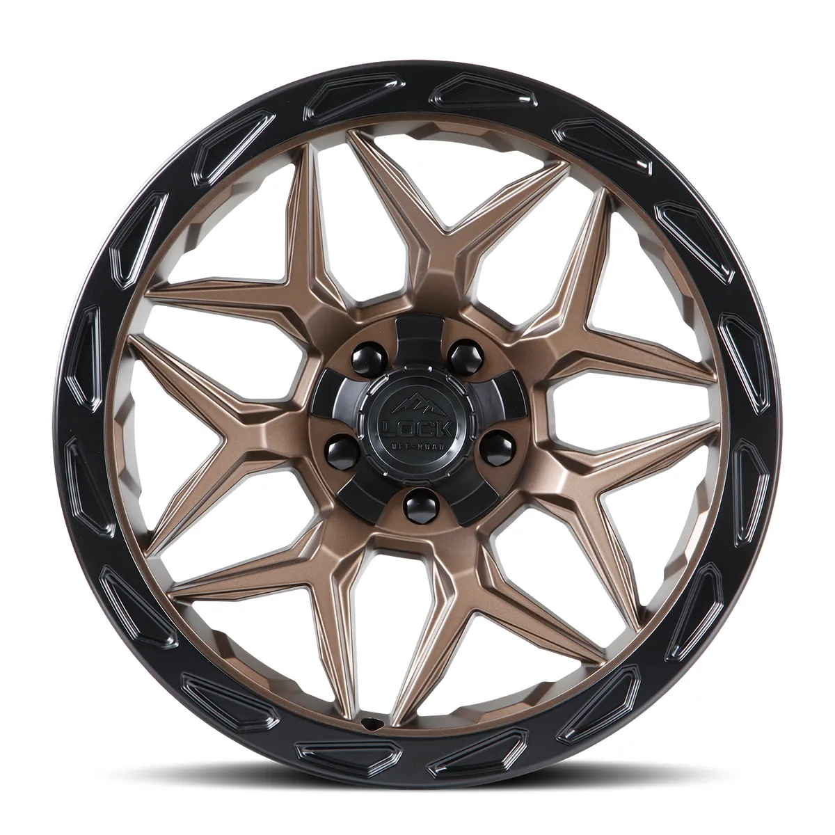 Lock Off-Road Matrix Matte Bronze With Matte Black Ring Wheel