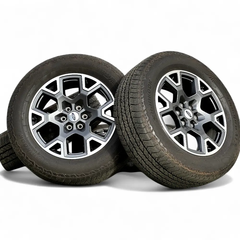 Ford + Hankook Ford 6 Split Spoke Charcoal Machined 20x8.5 Wheels 6x135 Rims with Hankook Dynapro AT2 RF11 275/60R20 Tires Wheel & Tire Package - View 2
