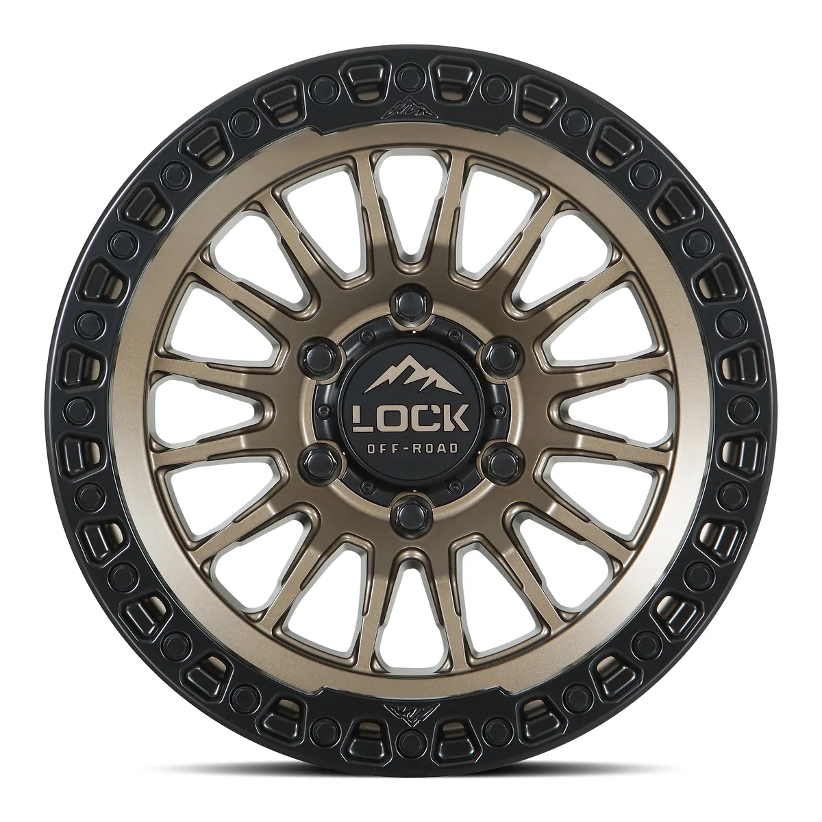 Lock Off-Road Grit Matte Bronze With Matte Black Ring Wheel