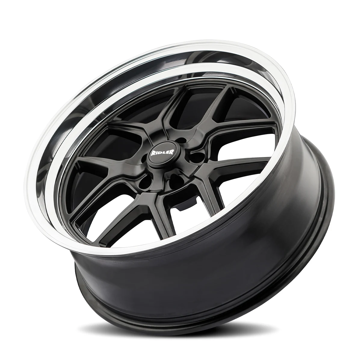 610 Matte Black Polished Rims for Honda Civic, Honda Accord, Toyota Camry