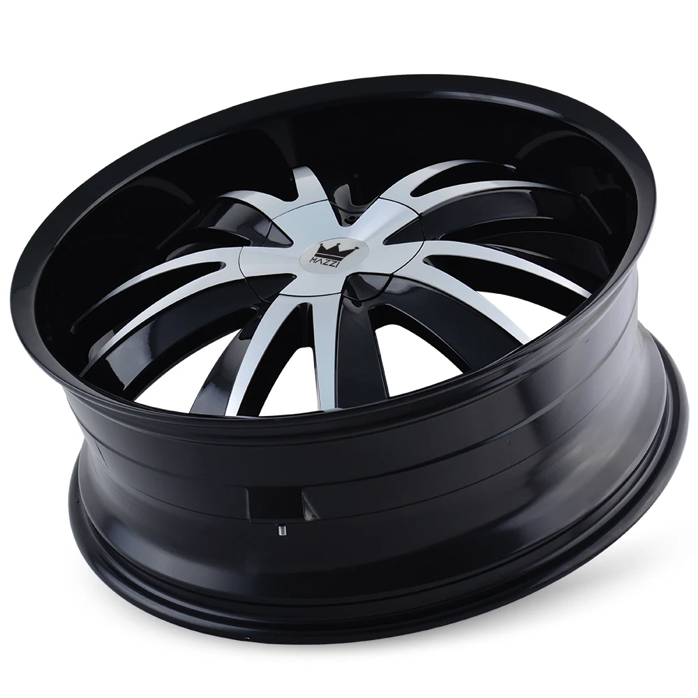 22 Inch Gloss Black Machined 5X112 Rims 337-22809B