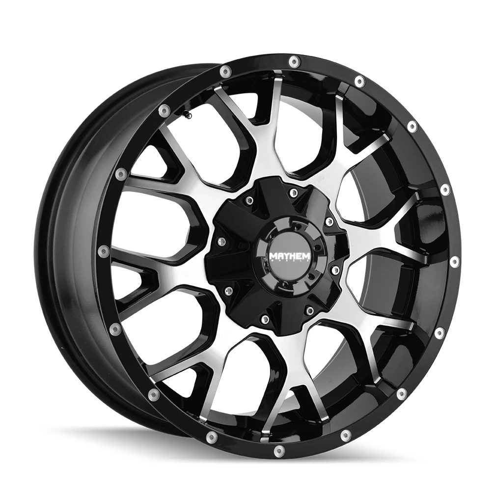 Mayhem Warrior Gloss Black Machined Wheel Mayhem Warrior Gloss Black Machined Wheel
