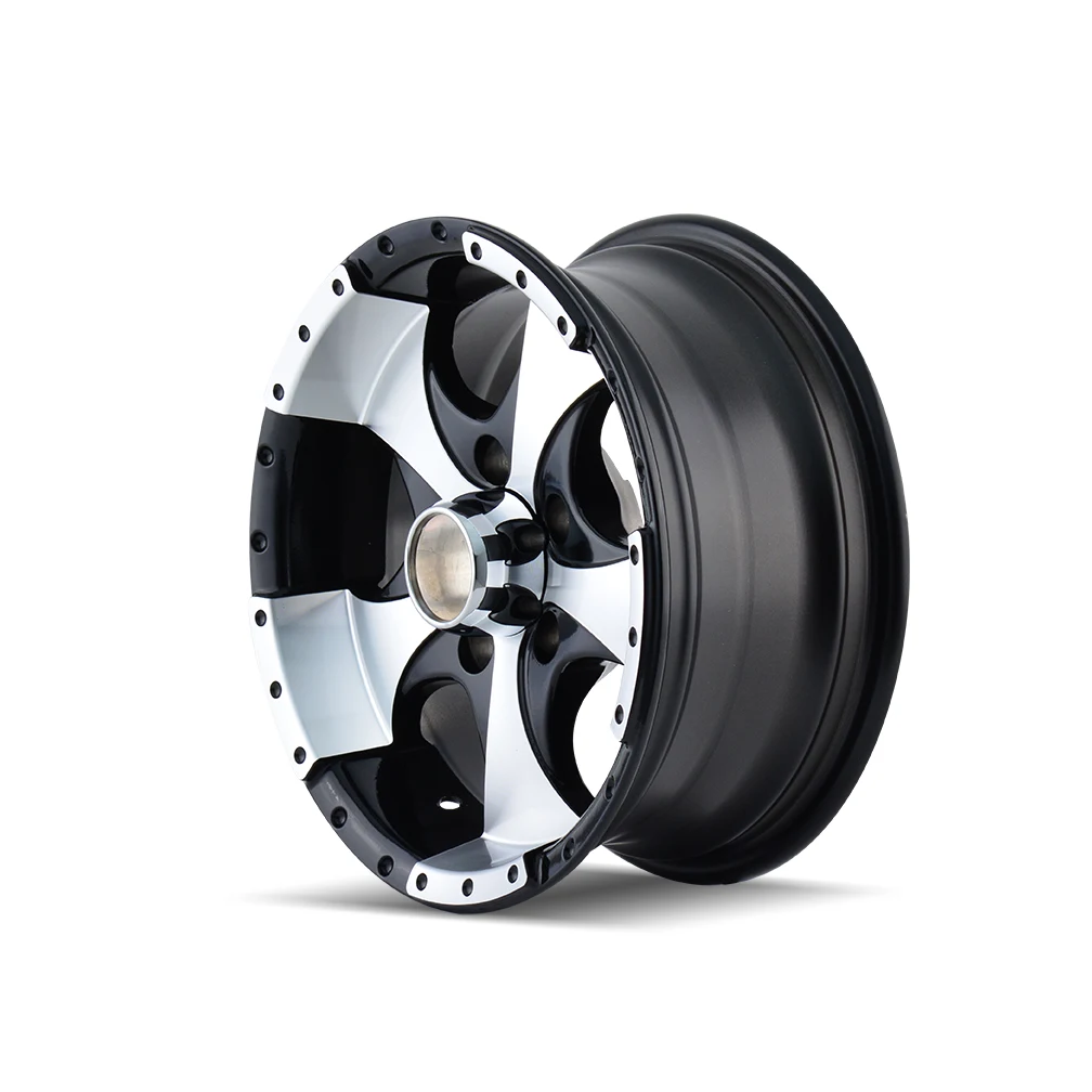 Ion Alloy 136 Gloss Black Machined 14 Inch Wheels