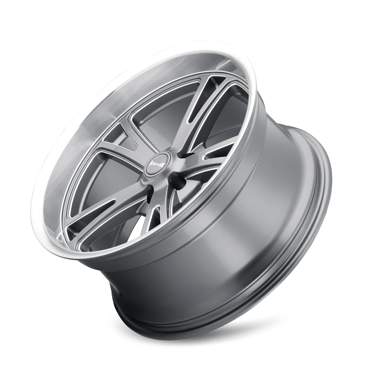 17 Inch Gloss Grey Machined 5 Lug Rims 606-7765G