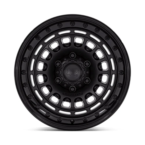 17 Inch MATTE BLACK W/ GLOSS BLACK LIP 5 Lug Jeep Rims BR014MB17905000