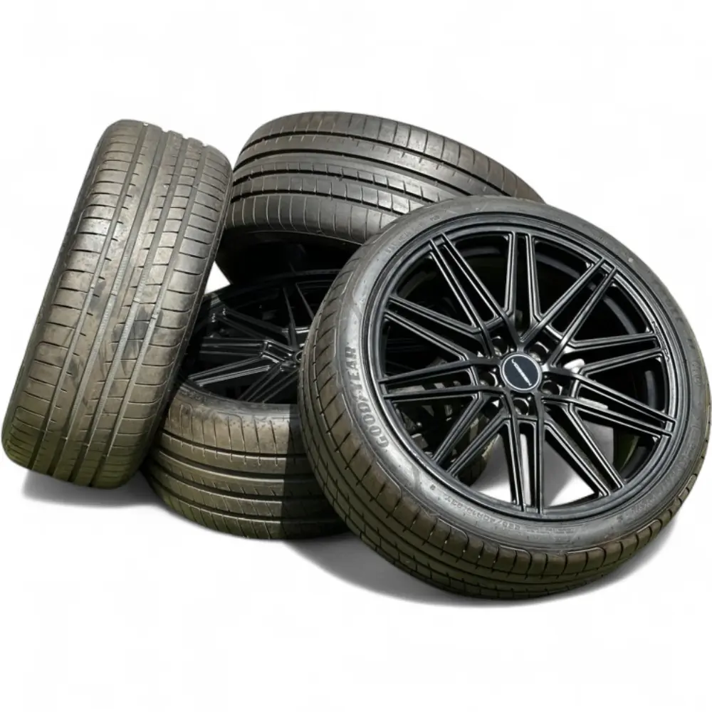 Vossen + Goodyear Vossen HF-7 Black 19x9.5 Wheels 5x114.3 Rims with Goodyear Eagle F1 Asymmetric 3 ROF 255/35R19 Tires Wheel & Tire Package - View 6