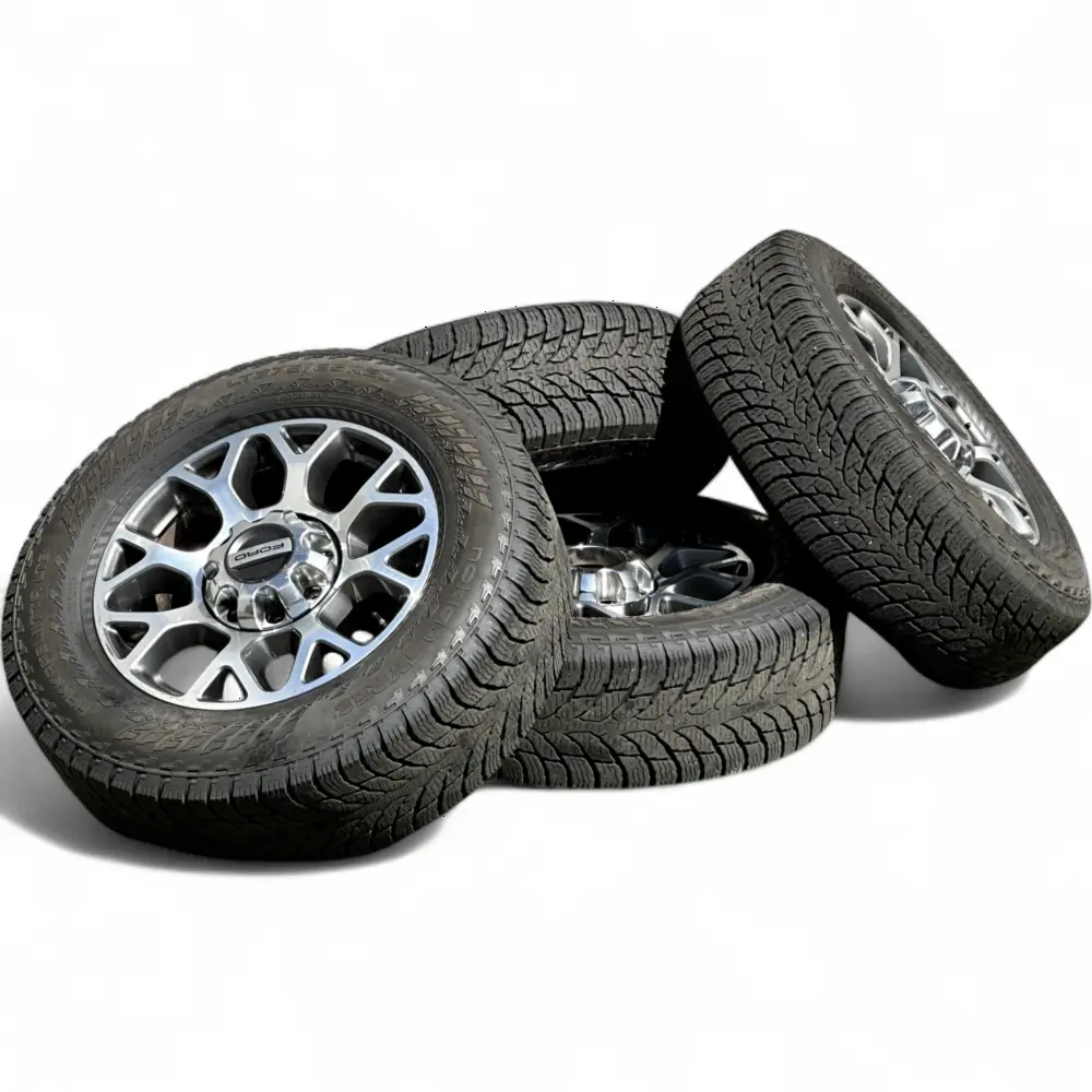 Ford + Nokian Ford 8 Y-Spoke Dark Grey Machined 20x8.0 Wheels 8x170 Rims with Nokian Hakkapeliitta LT3 275/65R20 Tires Wheel & Tire Package - View 5
