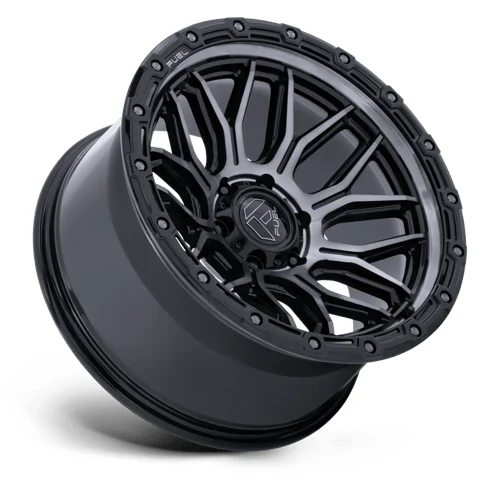 FC881 SURGE GLOSS BLACK MACHINED W/ GTCC Rims for Chevy Silverado 2500, Chevy Silverado 3500, Gmc Sierra 2500