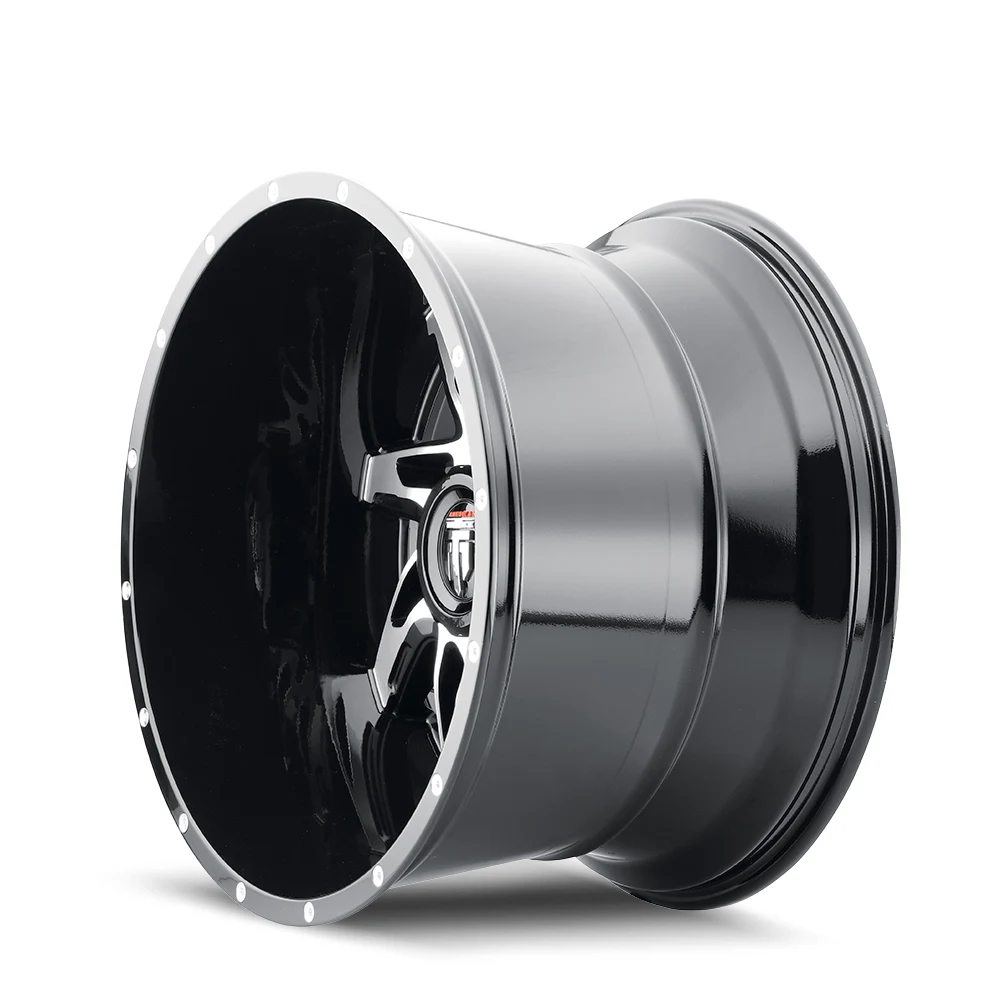Spyder Gloss Black Machined Rims for Chevy Silverado 2500, Chevy Silverado 3500, Gmc Sierra 2500