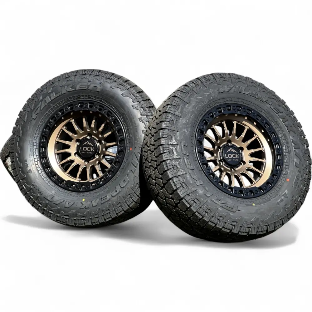 Lock Off-Road + Falken LOCK OFF-ROAD GRIT Matte Bronze W Matte Black Ring 17x9.0 Wheels 6x135 Rims with Falken Wildpeak A/T4W 285/70R17 Tires Wheel & Tire Package - View 5