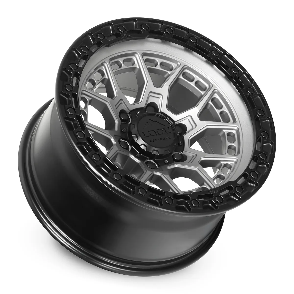 17 Inch Matte Grey With Matte Black Ring 5 Lug Jeep Rims COMMANDO-7957MGMBR