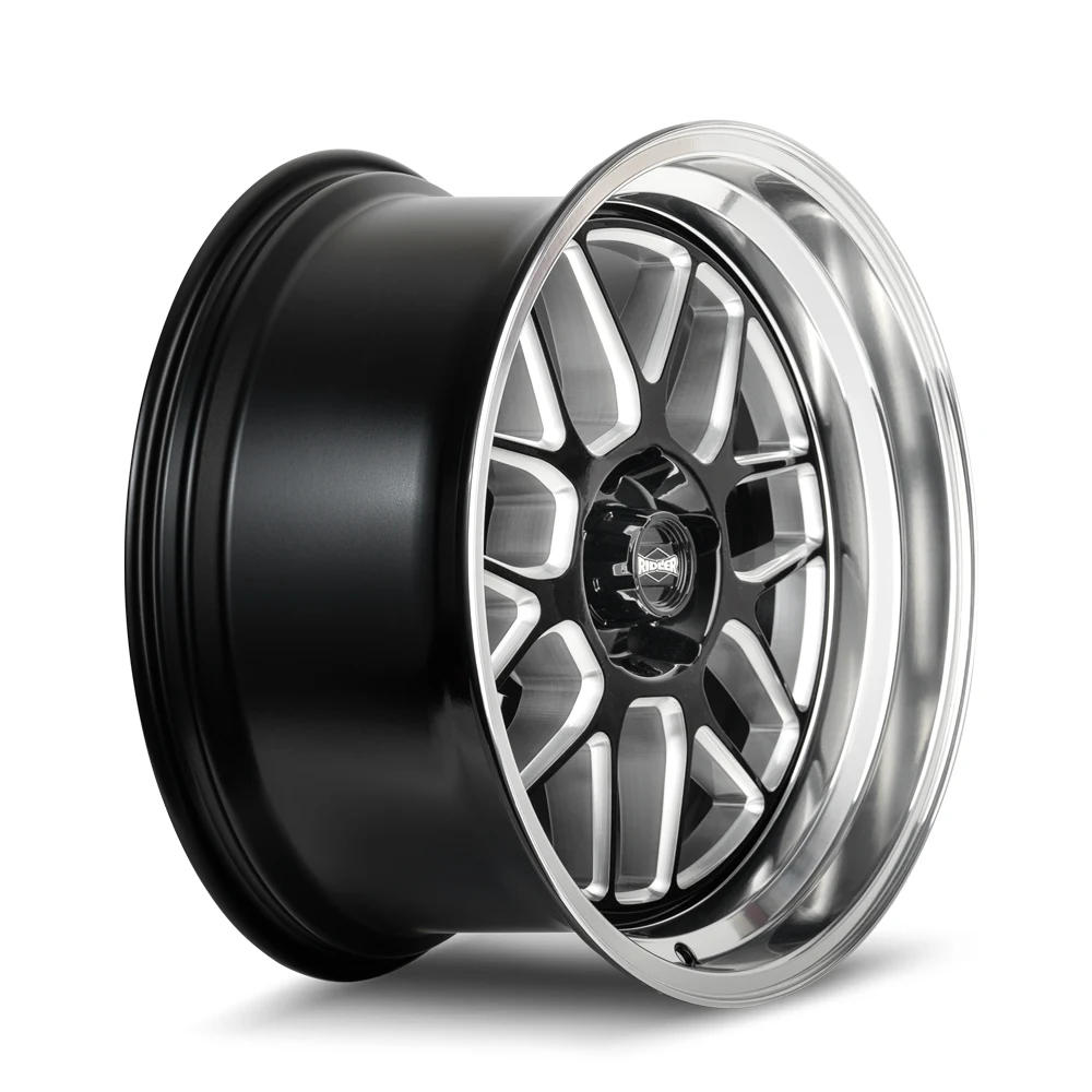 611 Gloss Black Milled With Diamond Cut Lip Rims for Honda Civic, Honda Accord, Toyota Camry