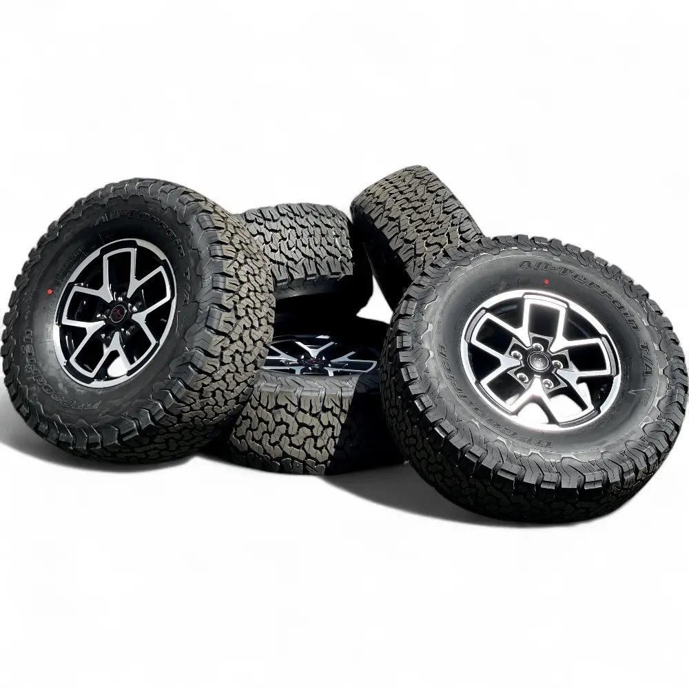 Jeep + BFGoodrich Jeep 10 Spoke Black Machined 17x7.5 Wheels 5x127 Rims with BFGoodrich All-Terrain T/A KO2 315/70R17 Tires Wheel & Tire Package - View 5