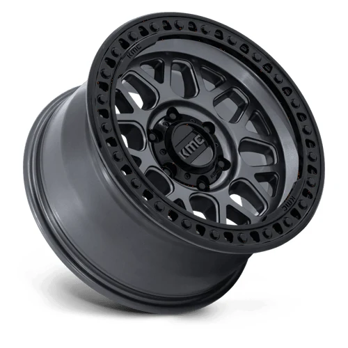 KM549 GRS GLOSS GUNMETAL W/ GLOSS BLACK Rims for Jeep Wrangler, Jeep Grand Cherokee, Jeep Gladiator